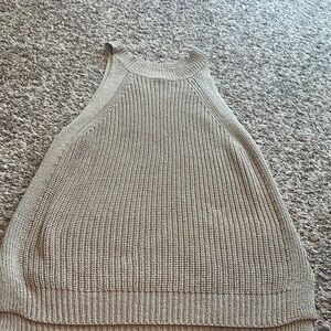 LA MIEL Women's Sleeveless Sweater - Beige